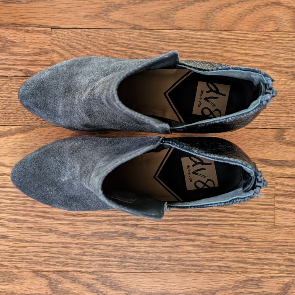 DV8 Dolce Vita Grey Suede Booties, Women's Size 8 - Picture 6 of 6
